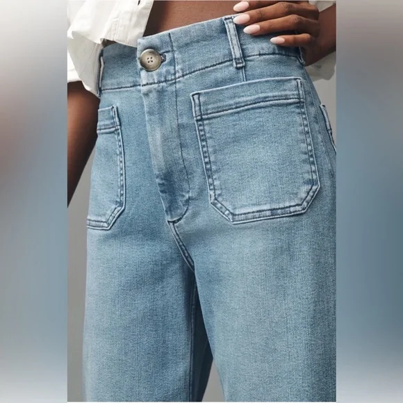 NWT Anthropologie 20W The Colette Crop High-Rise Wide-Leg Jeans by Maeve - Picture 3 of 16